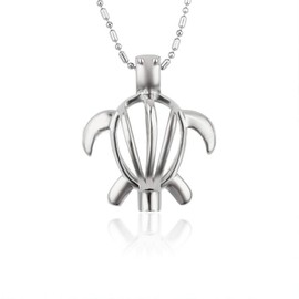LGSY Silver Plated 5Pcs Turtle Cage Pendants Crafting Charm for DIY Jewelry Making