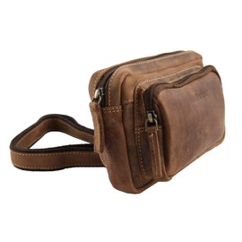 Greenburry Vintage Leather Belt Bag, 20 cm, Brown, One Size, brown