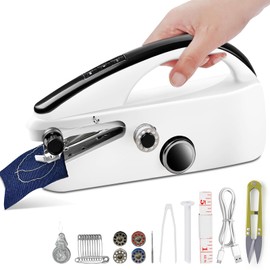 Mini Electric Hand Sewing Machine - Robofun S8 Portable Electric Sewing Machine with Sewing Accessories, 2 Modes, Lightweight & Easy for Beginners - Ideal for Clothes, Curtains, DIY, Travel