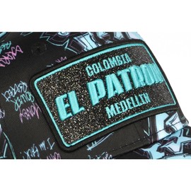El Patron Cap Blue Turquoise and Black Rhinestone Streetwear Colombia - Unisex, blue