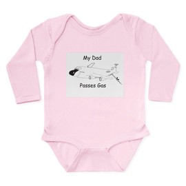 CafePress Little Gas Passer LS Infant Bodysuit Unisex Long Sleeve Baby Bodysuit Infant Romper Petal Pink