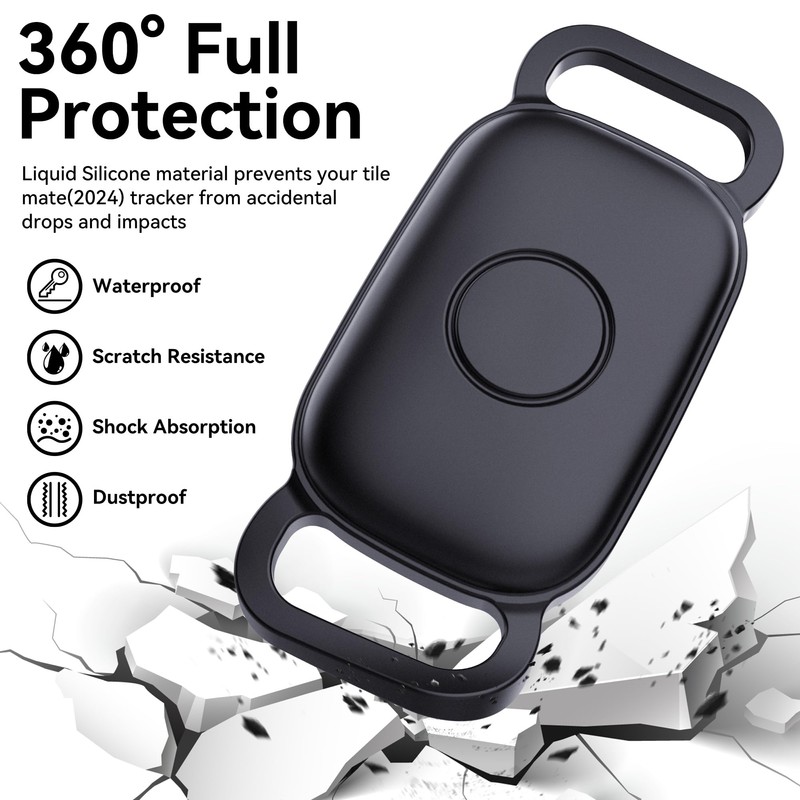 DDJ Dog Collar Holder for Tile Life360 Pro 2024 Bluetooth