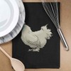 Azeeda 'Seidiges Huhn' Schwarzes Baumwoll-Geschirrtuch (TW00050314)