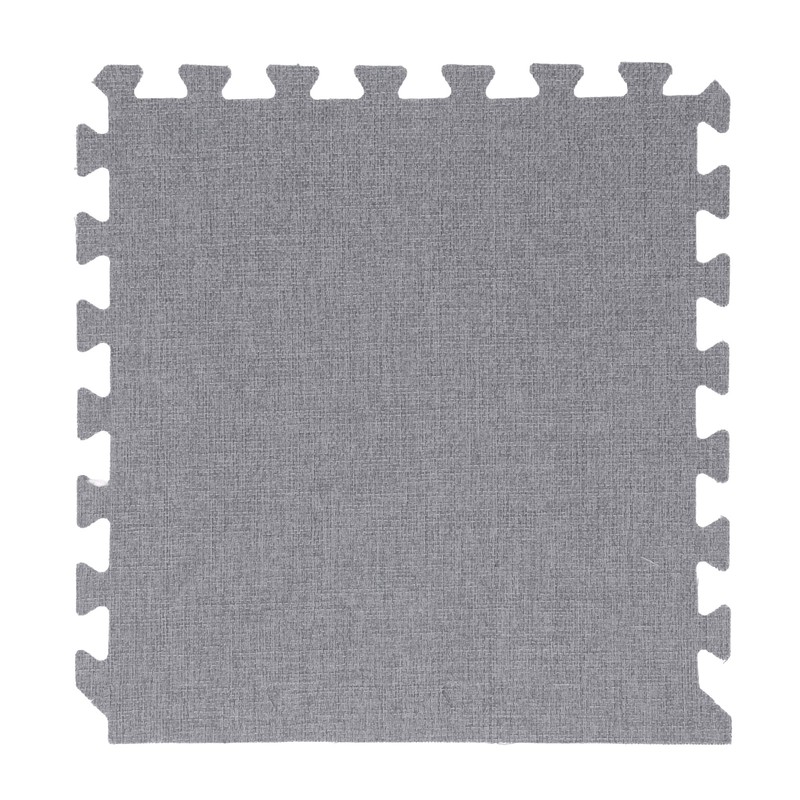 10pcs Cotton Linen Interlocking Carpet Tiles Anti Slip Floor Protection