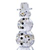 HDCRYSTALGIFTS Crystal Snowman Figurines Collectibles with Hat, Table Decor Paperweight