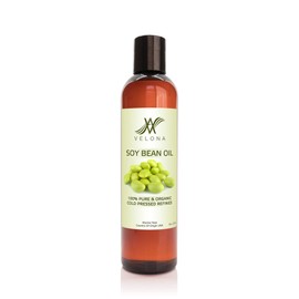 Soy Bean Oil by Velona - 8 oz | 100% Pure and Natural Carrier Oil | Refined, Cold Pressed | Cooking, Skin, Hair, Body & Face Moisturizing | Use Today - Enjoy Results