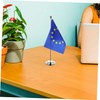 Gadpiparty European Union Table Flag with Reliable Stand for Office