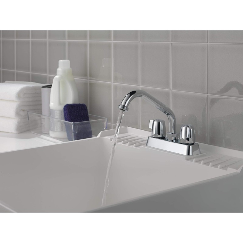Peerless 2-Handle Centerset Utility Sink Faucet, Chrome P299232
