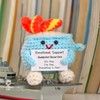 Levvohd Emotional Support Dumpster Decor Fire, Funny Handmade Crochet Dumpster