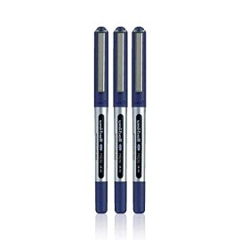 Uni-Ball Uni Ball Eye Micro Rollerball Pens 3 Pack Blue Ink 0.5mm Fine Point Writing
