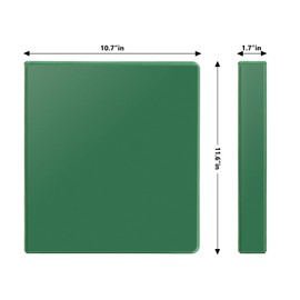 COMIX Sturdy 1 Inch Binders 3 Ring with Clear View Cover, 1" Slant-D Ring View Binder Holds 225 Sheets of US Letter Size Paper, 6 Pack (Green)