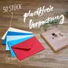 Japun Set of 50 Coloured Paper Envelopes (2 x 25