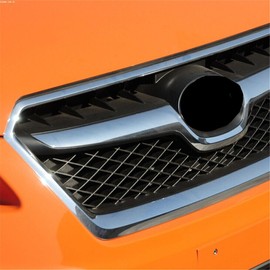 MUTUSAISI Front Bumper Upper Grille Chrome Grill Compatible with 2012-2016 Subaru Impreza/ 2013-2015 XV Crosstrek/ 2016 2017 Crosstrek (Black)