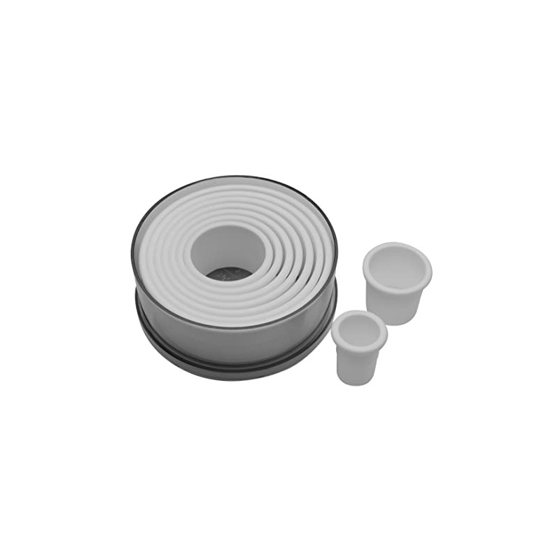 Ateco Plain Edge Round Cutter Set in Graduated Sizes, Durable,