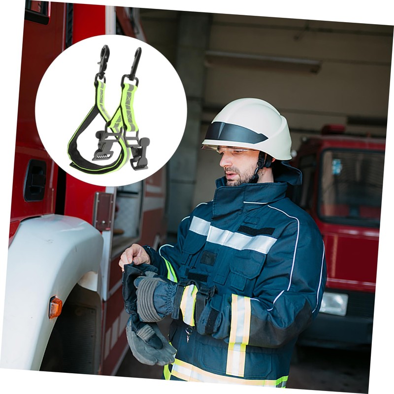 Mobestech Firefighter Glove Clips 2 Pack Reflective Straps Heavy Duty