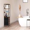 NOVIMANGO Bathroom Floor Cabinet, Slim Tall Storage Organizer Rack Stand,