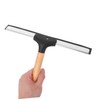 BIUDECO Wooden Handle Glass Shower Squeegee Ergonomic Water Wiper for