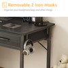 DLisiting Small Desk with Fabric Drawers for Bedroom, 32 Inch