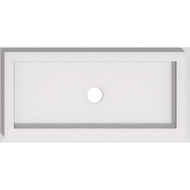 12"W x 6"H x 1"ID x 4"C x 1"P Rectangle Architectural Grade PVC Contemporary Ceiling Medallion