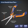 WISEPRO 6-Inch Needle Nose Pliers, Straight Long Nose Pliers, Mini