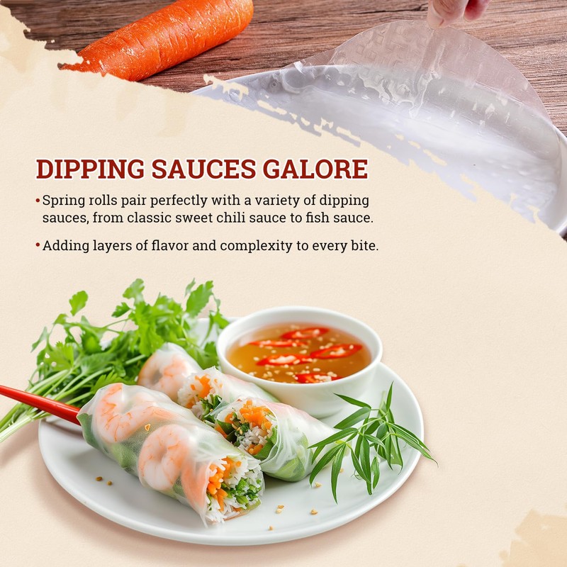 52USA Rice Paper, 3 Pack, Rice Paper Wrappers, Fresh Spring