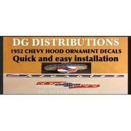 DG DISTRIBUTIONS 1952 Chevy bel air fleetline 210 sedan delivery convertible hood Emblem Decal