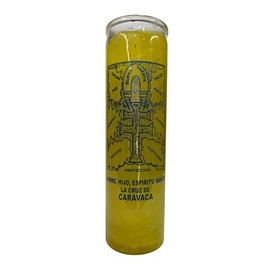 Generic Cross of Caravaca (La Cruz de Caravaca) Yellow Devotional Candle