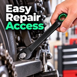 6–10mm Ratchet Combination Wrench – Dual-Purpose Open-End Spanner for Bicycle, Motorcycle & Car Repair