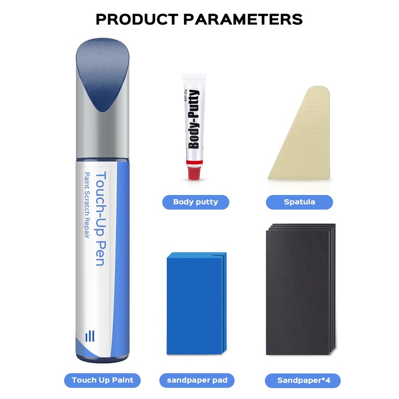 PARTS4EV Denim Blue Metallic(723) Touch Up Paint Repair Kit Compatible