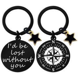 OEHEDOU Valentine's Day Gifts For Him Men Couples Compass Keychain For Him Friend Jewelry Birthday Gifts Anniversary Valentine's Day Gifts For Him Husband Boyfriend Exchange Gifts Ideas