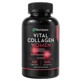 Colágeno Hidrolizado con Ácido Hialurónico y Biotina  120 Cápsulas  Mejora la Piel, Uñas, Cabello y Articulaciones  Ingredientes Naturales  Vital...  