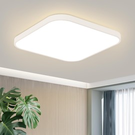 ZMH Ceiling Light LED Ceiling Light Bedroom Lamp Flat 27 cm Kitchen Lamp Warm White Bathroom Lamp IP44 Bathroom Ceiling Lighting Hallway Lamp Square Bathroom Lamp 19 W for Kitchen Hallway Bathroom