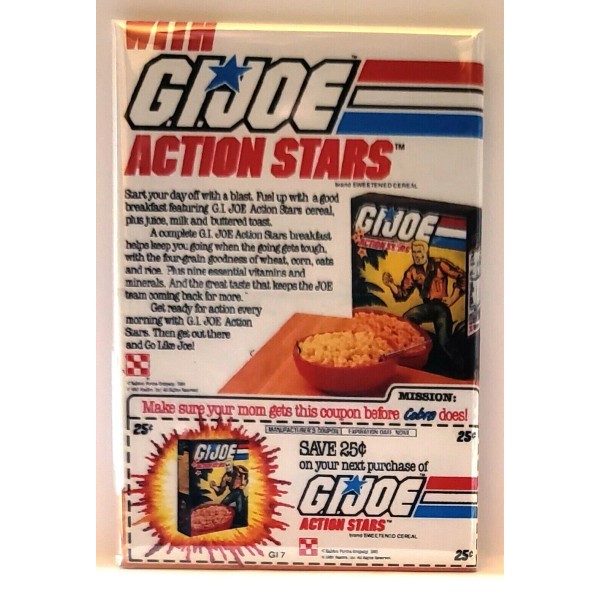 GI Joe Action Stars MAGNET 2"x3" Fridge or Locker Advertisement