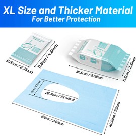 30 Pack Toilet Seat Covers Disposable100% Waterproof XL Individually Wrapped Disposable Toilet Seat Covers for Adults and Kids Potty Training, Travel Accessories for Public Restrooms Airplane Camping
