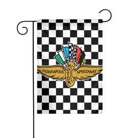 Indy Automobile Race Garden Flag Vertical Double Sided Outdoor Yard 12x18 Inch