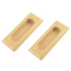 MOROBOR 2PCS Rectangular Wood Recessed Concealed Handle, 3.4" Embedded Design