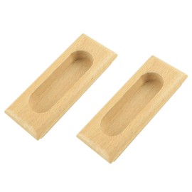 MOROBOR 2PCS Rectangular Wood Recessed Concealed Handle, 3.4" Embedded Design Sliding Door Handles Flush Closet Door Pulls for Sliding Barn Bypass Doors Wardrobe Drawer Cabinet
