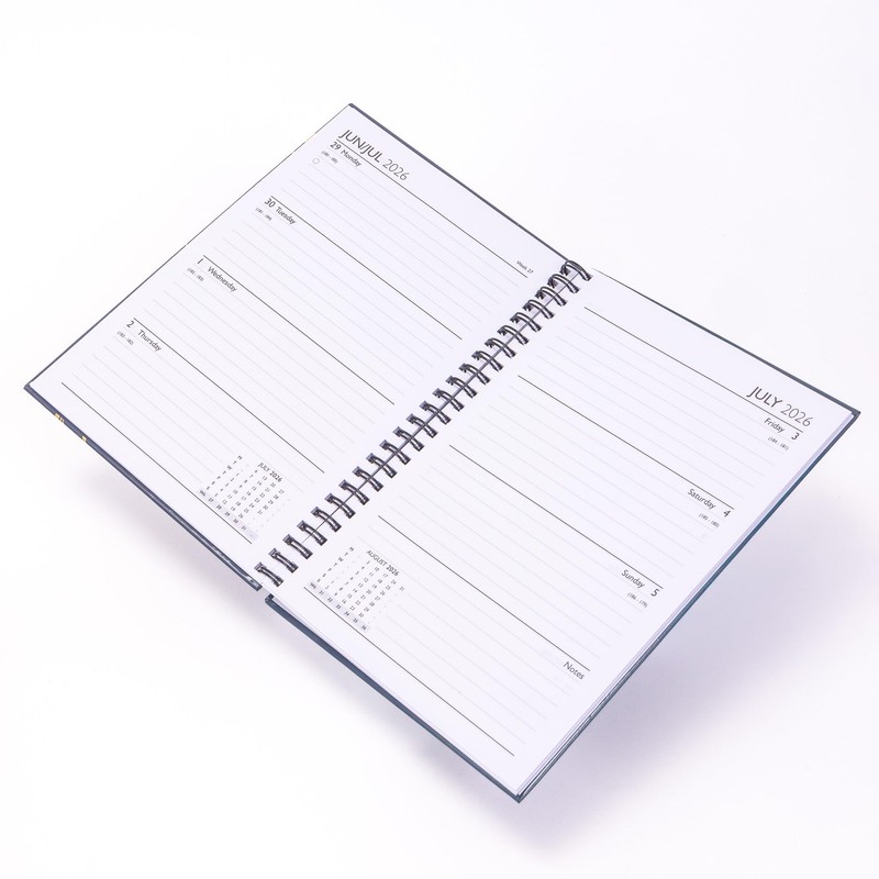 evelay 2026 A5 Week to View Spiral Bound Diary Hardback