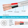 MOOKEERF 22 AWG 4 Conductor Stranded Shielded Plenum Cable 50FT