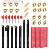 VerRich 28Pcs Kit Indexable Lathe Turning Tools,3/8"10mm Shank Boring Bar