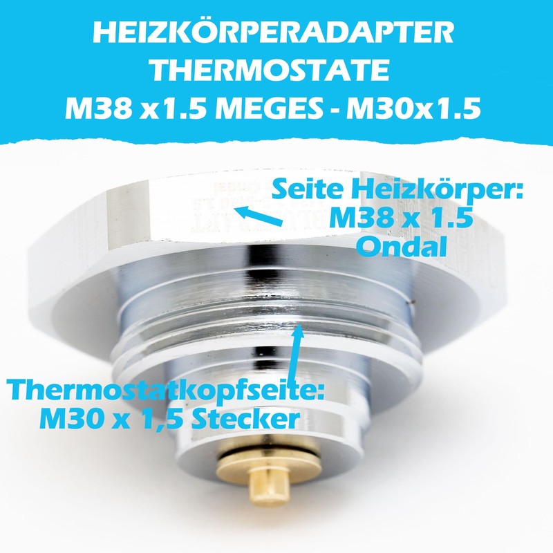 BLUMKRAFT 2 Pcs Radiator Adapter Connector M38 x 1.5 Modern