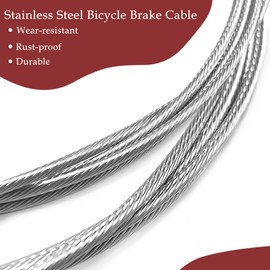 Desenda 1 Set Bicycle Brake Cables Universal Bicycle Before and After Brake Cable Bike Brake Cable for Road Bikes and Mountain Bikes (Silver)