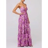 ABYOVRT Women Floral Maxi Dress Tie Front Cut Out Backless