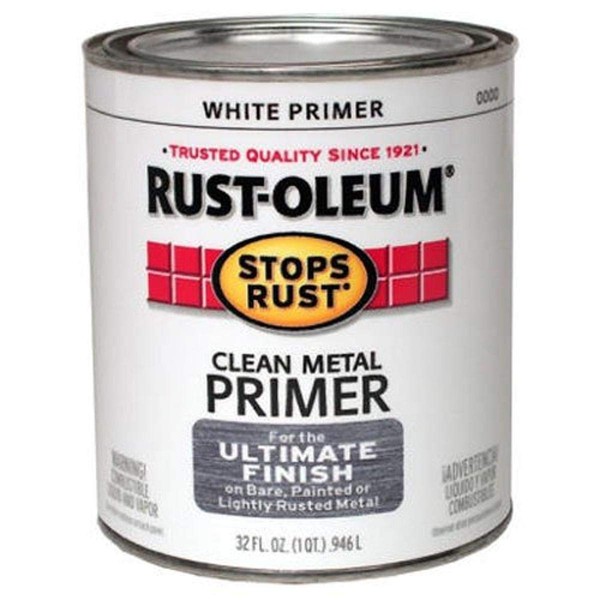 Rust-Oleum 7780502 Protective Enamel Paint, 32 Fl Oz (Pack of 1), Flat Whtie Clean Metal Primer, 32 Ounce