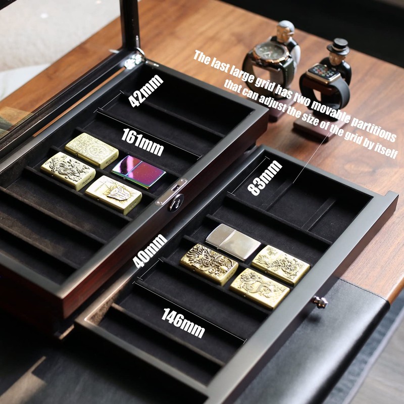 Pocket Knife Display Case for men collection holder 15-17 folding