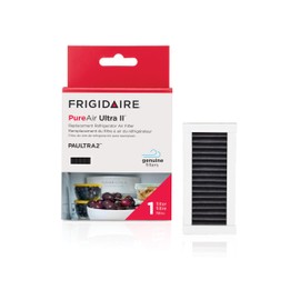 FRIGIDAIRE PAULTRA2 Pure Air Ultra II Refrigerator Air Filter with Carbon Technology to Absorb Food Odors, 3.8 Inch x 1.8 Inch, White