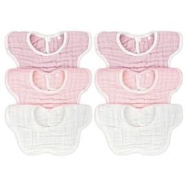 DOSMINE Muslin Baby Bibs for Drooling and Teething Newborn Drool Bibs for Baby Girl Boy