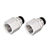 sourcing map 6mm Tube to 1/4 BSPT Push Lock Fitting,