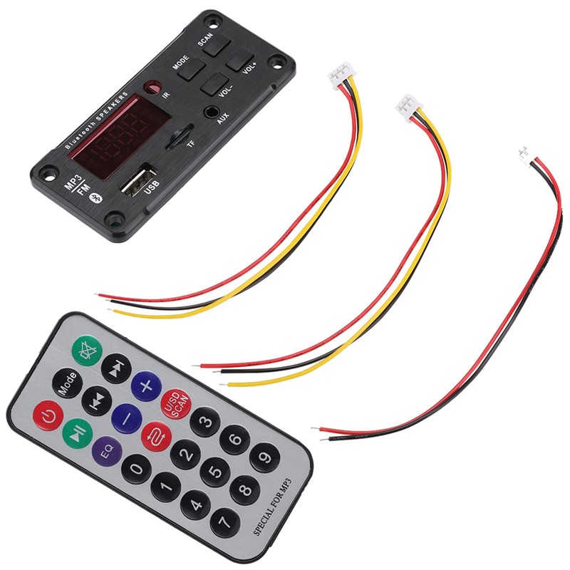 Car Speaker Bluetooth 5.0 Module, Color Screen Display, MP3 WMA