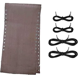 M MAIUS Zero Gravity Chair Replacement Fabric, Anti Gravity Lounge Chair Cloth with 4 PCS Replacement Lace Cords Gravity Chair Accessories Bungee Elastic Patio Recliner Chair (Brown-17“)…